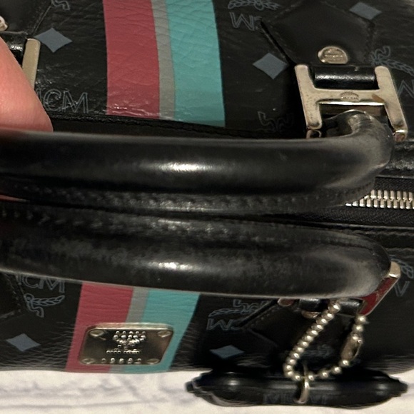 MCM Black Boston Dog Bone Bag - EUC - Picture 8 of 16